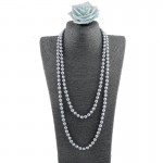 Colier elegant AS45II cu perle din sticla Grey Colier elegant AS45II cu perle din sticla Grey